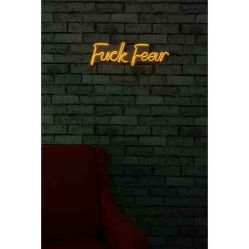 Wallity Ukrasna plastična LED rasvjeta, Fuck Fear - Yellow slika 2