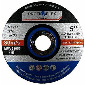 Disk za rezanje metala 125 x 1,0 x 22,2 mm Profi