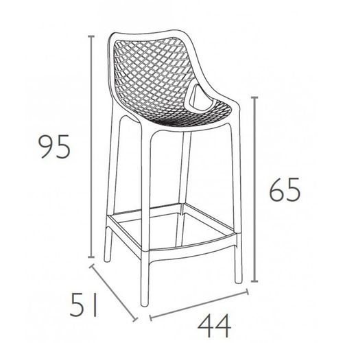 Dizajnerske polubarske stolice — CONTRACT Grid • 2 kom. slika 18