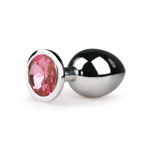Metalni analni čep No. 2, srebrno/ružičasti