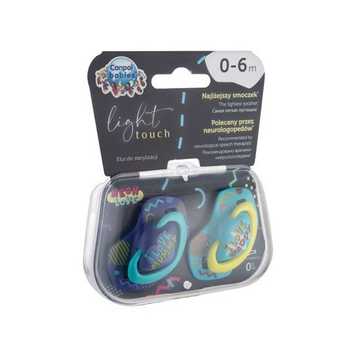 Canpol Babies Silikonska Varalica 0-6M Neon Love 2 Kom - Blue slika 3