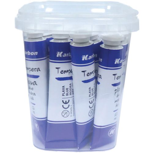 Tempera 12 ml KARBON 1/15 u plastičnoj kantici tamno plava slika 1