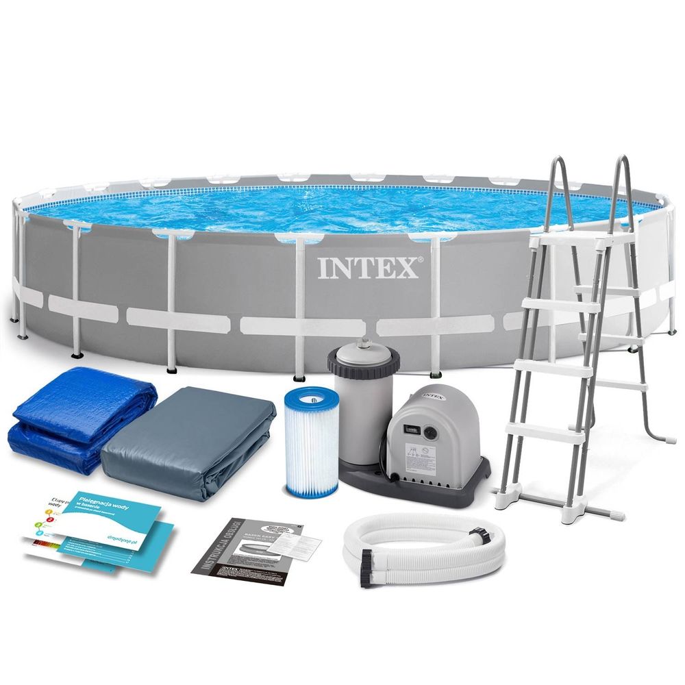 INTEX 26756 okvirni bazen za vrt 610 × 132 cm, 12-u-1 slika 1