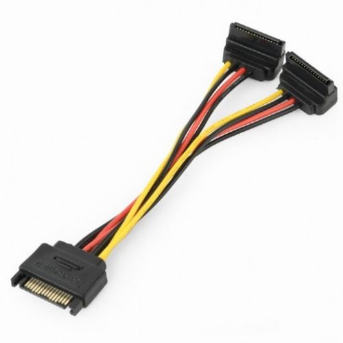 CC-SATAM2F-02 Gembird SATA power splitter cable with angled(90) output connectors, 0.15 m slika 2