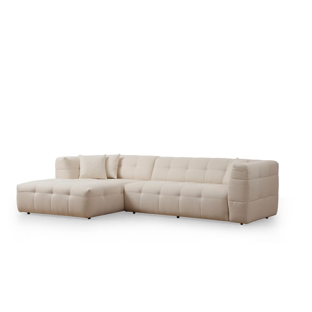 Cady 3 Seater Left - Ugao Sofa u Bež Boji slika 5