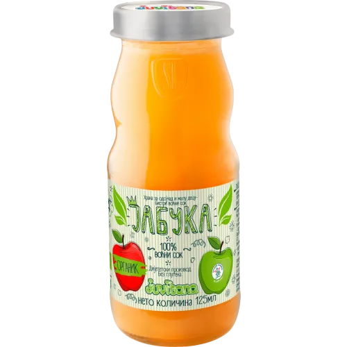 JUVITANA ORGANIK dečiji 100%  Jabuka voćni bistri sok, 4+, 125 ml slika 1