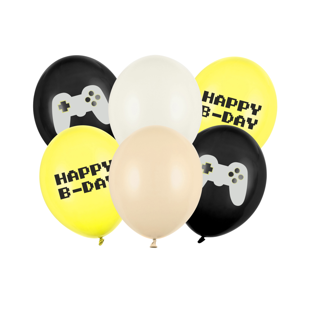 SB14P-336 Balon Happy B-Day 30cm 6kom slika 1