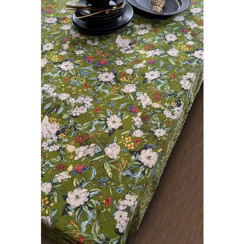Green Flower 160 x 260 Green Tablecloth slika 2