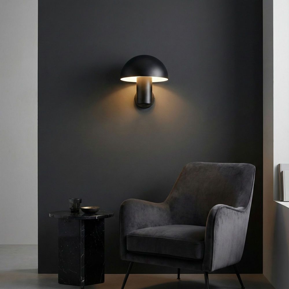 Zidna Lampa Kubbe - 16000, boje: Crna slika 2