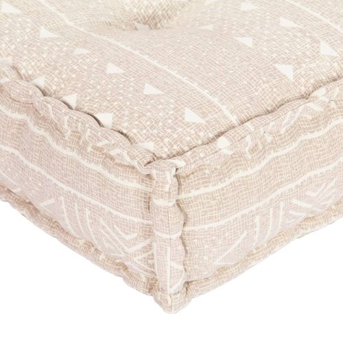 283794 Pouffe 100x100x20 cm Beige Fabric slika 26