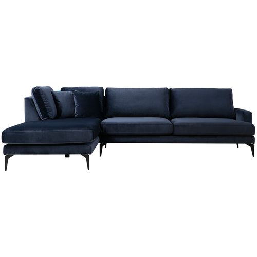 Atelier Del Sofa Kutna garnitura PAPIRA, mornarsko plava, lijevi kut, Papira Corner Left (Chl+3R) - Navy Blue slika 3