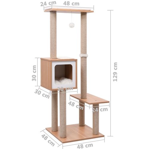 Penjalica za mačke s prostirkom za grebanje od sisala 129 cm slika 28