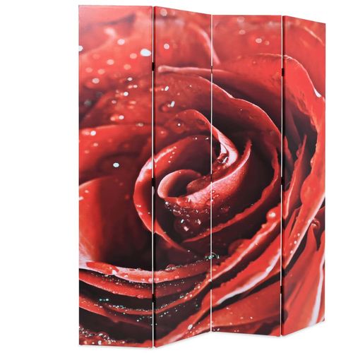 Sklopiva sobna pregrada sa slikom crvene ruže 160 x 170 cm slika 7