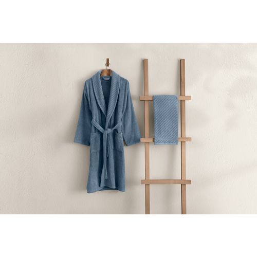 L'essential Maison 1051A-044-2 Blue Bathrobe Set (2 Pieces) slika 1