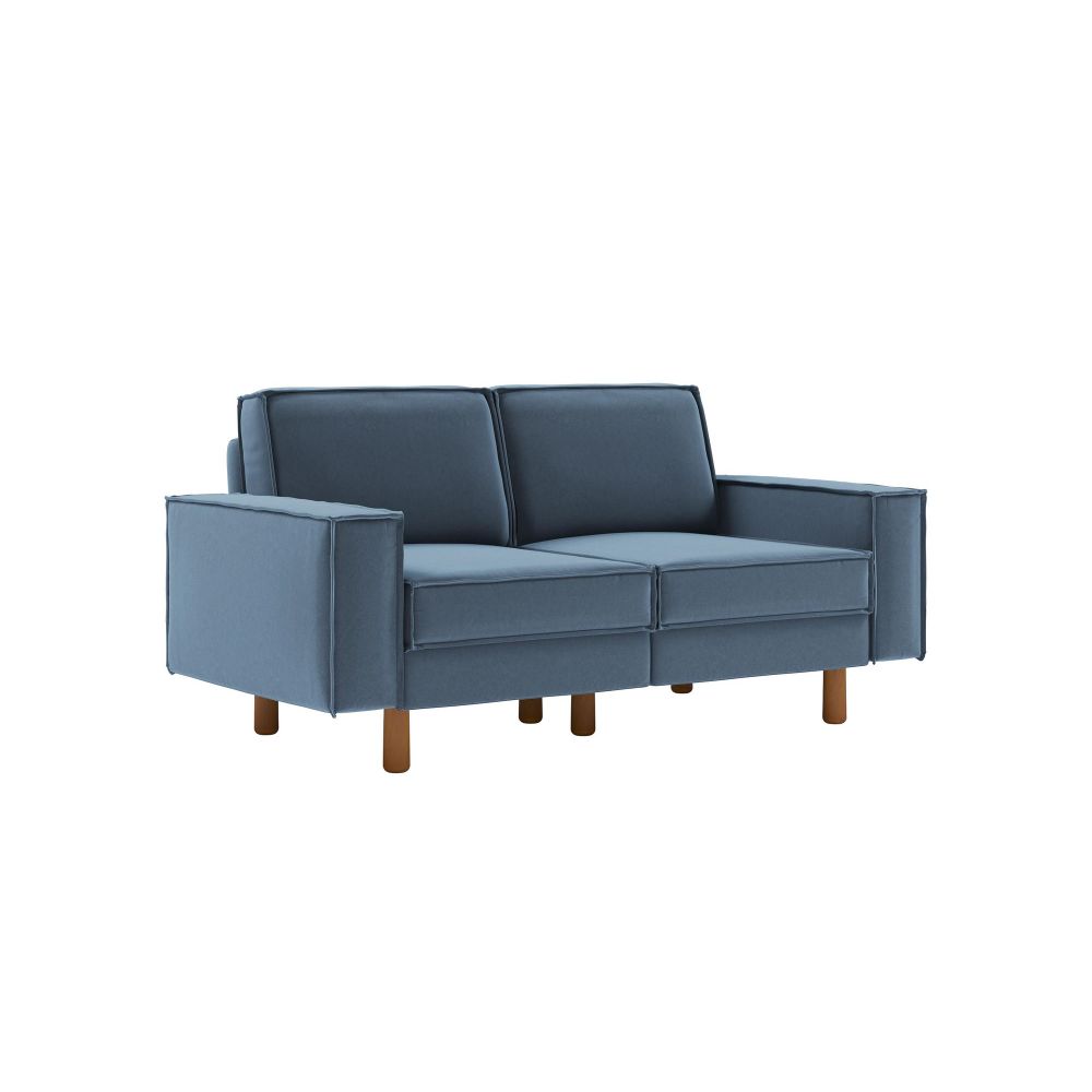 Dvosjed Sofa Sparrow 2 - boje: okeanska plava orah slika 1