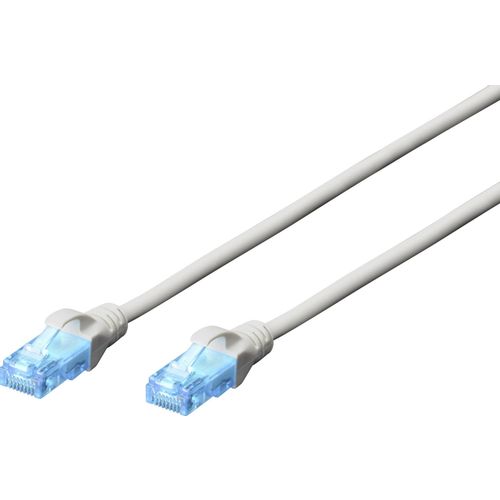 Digitus DK-1511-030 RJ45 mrežni kabel, Patch kabel cat 5e U/UTP 3.00 m siva  1 St. slika 2