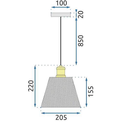 TOOLIGHT APP945-1CP Set zlatna stropna svjetiljka slika 2