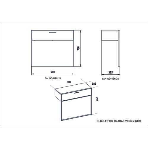 Polka Aynalı - White Gold
White Sideboard slika 6