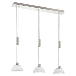 Eglo Montio visilica/3, led 3x6w, 3x460lm, čelik/nikl-mat, alabaster bijelo staklo 