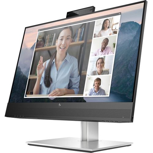 HP 169L0AA 23.8" IPS AG FHD 1920x1080@60Hz, Flat Conferencing Monitor, 16:9, 1000:1, 5ms, 250 cd/m2, 178°/178°, 1 VGA, 1 HDMI 1.4, 1 DP 1.2, 4 USB-A 3.1, 2x2 W, VESA 100x100mm, Swivel, Tilt, Height, Pivot, Black/Silver, 3yw, HP E24mv G4 slika 5