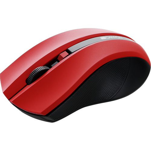CANYON MW-5 2.4GHz wireless Optical Mouse with 4 buttons, DPI 800/1200/1600, Red, 122*69*40mm, 0.067kg slika 2