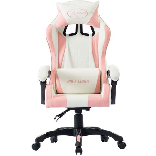 Igraća stolica od umjetne kože ružičasta slika 2