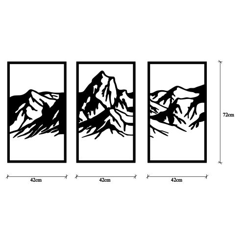 Wallity Metalna zidna dekoracija, Mountain 4 slika 7