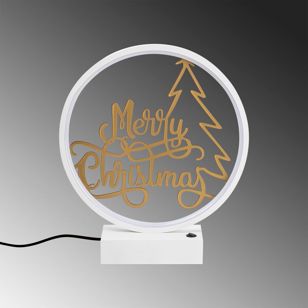 XMAS10 Bijela Zlatna Stolna Lampa slika 5