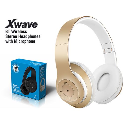 Xwave MX350 gold Bluetooth slušalice stereo sa mikrofonom v4.2/FM/microSD slika 1