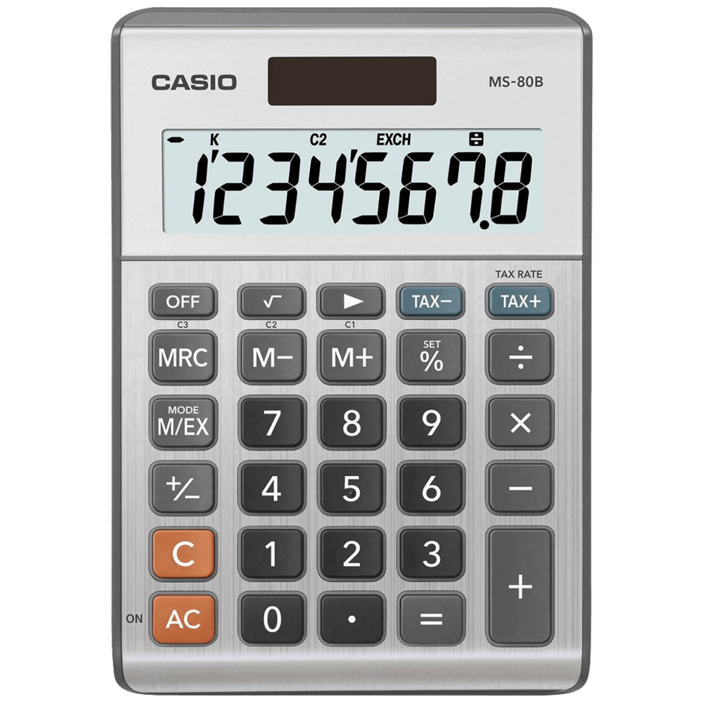 Casio Kalkulator, stolni, solarno / baterijsko napajanje - MS-80B slika 1