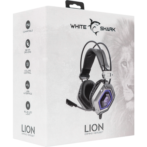 White Shark gaming slušalice GH-1841 LION srebrni slika 9