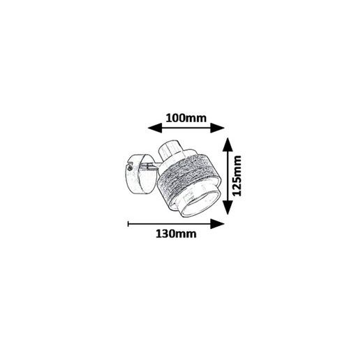 Rabalux Basil Spot E14 1X MAX 40W hrom/s oak slika 2