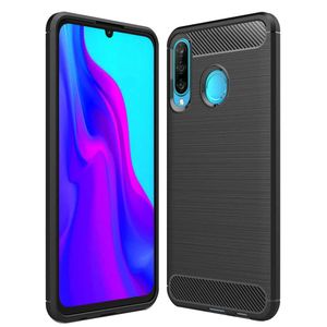 Techsuit Carbon Silicone maska za Huawei P30 lite / P30 lite New Edition – crna