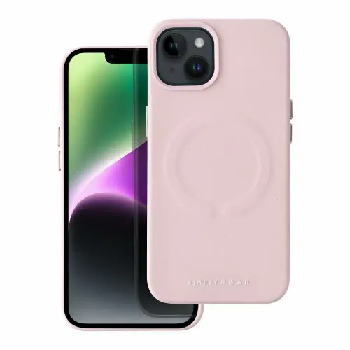 Roar kožna Mag Case maska kompatibilna s MagSafeom – za iPhone 12 Pro pink slika 2