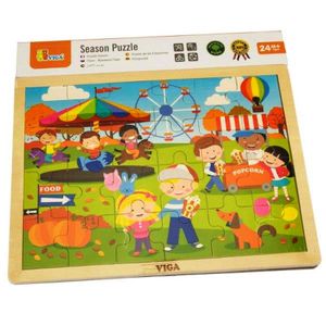 Viga Drvene puzzle jesen, 24kom