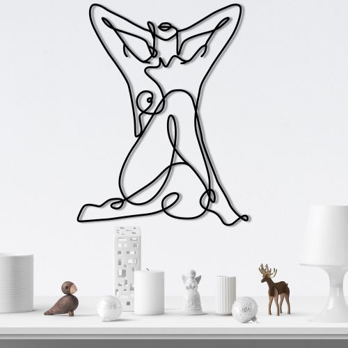 Wallity Metalna zidna dekoracija Geometric Nude Woman slika 1