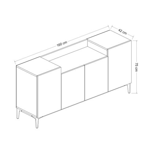 Ellaria - Walnut Walnut Console slika 8