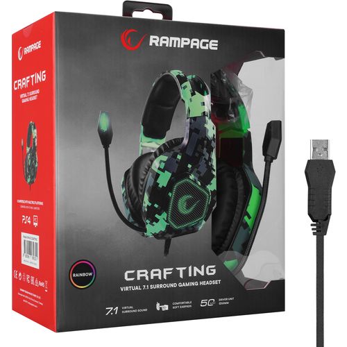 Rampage gaming slušalice rm-k8 crafting slika 7