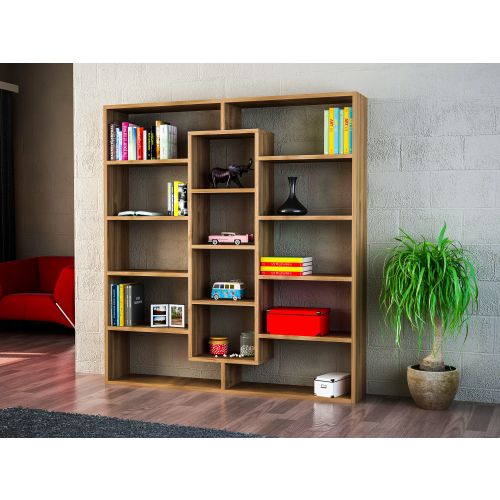 Woody Fashion Polica za knjige, Orah, Ample - Walnut slika 1