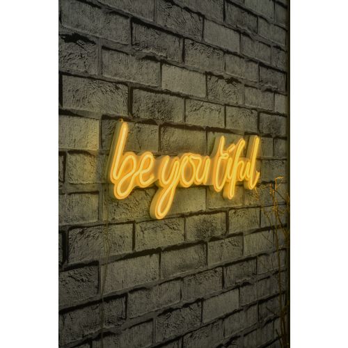 Wallity Ukrasna plastična LED rasvjeta, Be you tiful - Yellow slika 1