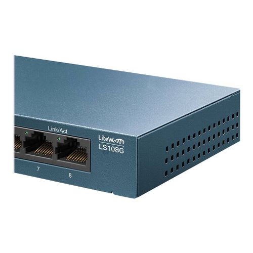 Switch TP-LINK LS108G LiteWave Gigabit 8xRJ-45 10 100 1000Mbps metalno kućište slika 1