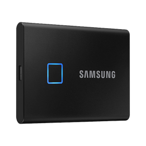 Samsung MU-PC2T0K/WW Portable SSD 2TB, T7 TOUCH, USB 3.2 Gen.2 (10Gbps), Fingerprint and Password Security, [Sequential Read/Write : Up to 1,050MB/sec /Up to 1,000 MB/sec], Black