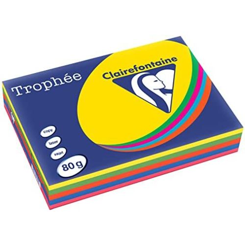 Clairefontaine papir Trophee intenziv mix (5 boja) A4/80gr 1/500  slika 1