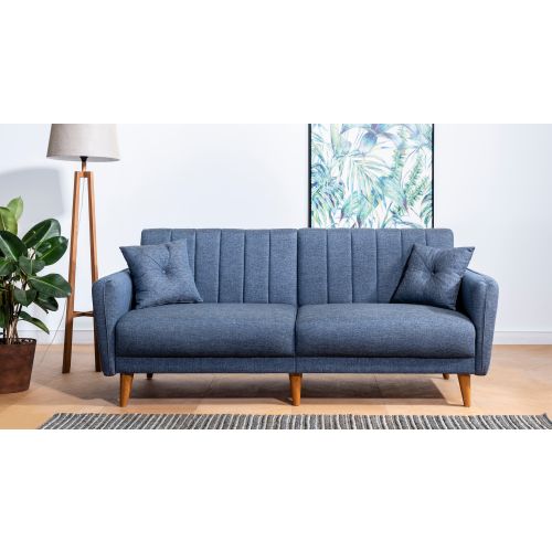 Komplet troseda i fotelje Atelier Del Sofa Aqua-TKM06-1048 u tamnoplavoj boji slika 5