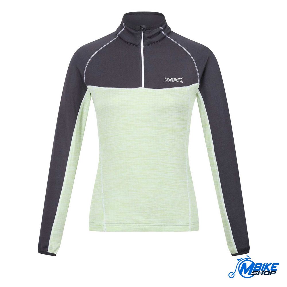 Regatta Ženska majica dugih rukava Hepley Quiet Green/Seal Grey slika 1