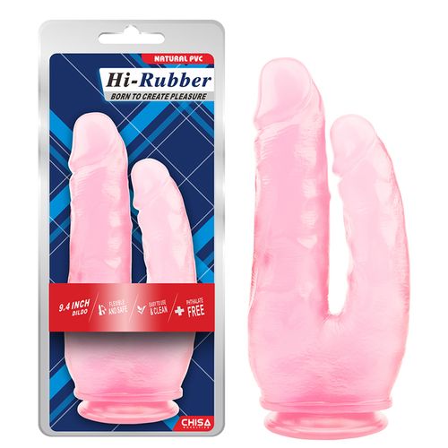 Roze dildo za duplu penetraciju 25cm slika 1