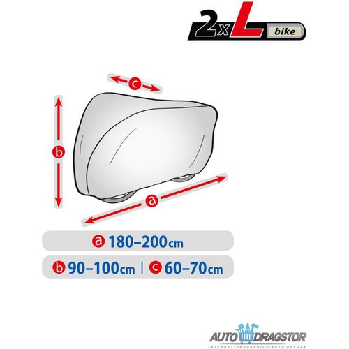 CERADA ZA BICIKLE VODONEPROPUSNA VELIČINA.2xL.CERADA JE ZA DVE BICIKLE. slika 4