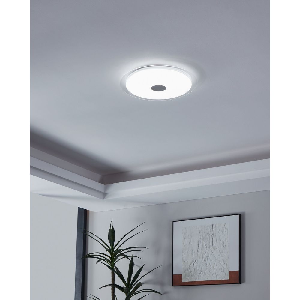 Eglo Lanciano 1 Plafonjera sa LED Rasvjetom, 24W, 1900lm, Daljinski Upravljač, Timer, Dimabilna, Promjer 660mm, Bijela slika 2