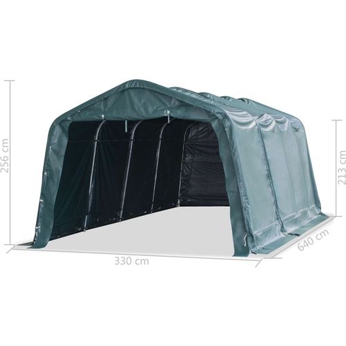 Uklonjivi šator za stoku PVC 550 g/m² 3,3 x 6,4 m tamnozeleni slika 18