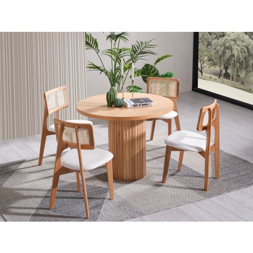 Lova - Natural Natural Dining Table & Chairs Set (4 Pieces) slika 3